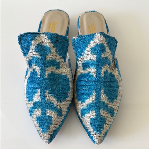 SUZANIART Velvet Mules Shoes 39/9 - Picture 1 of 5